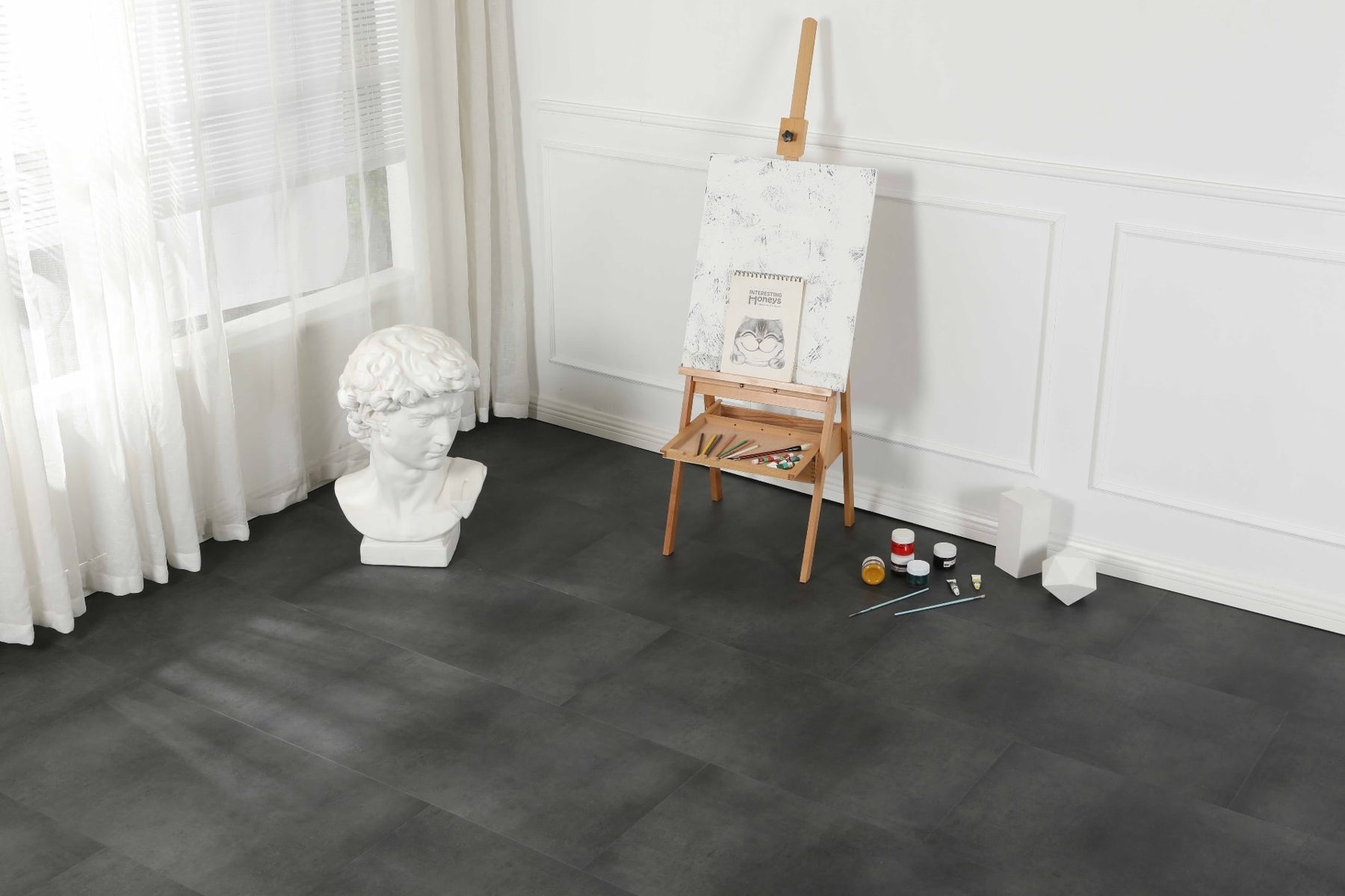 GT-Flooring glue-down vinyl in a stone decor