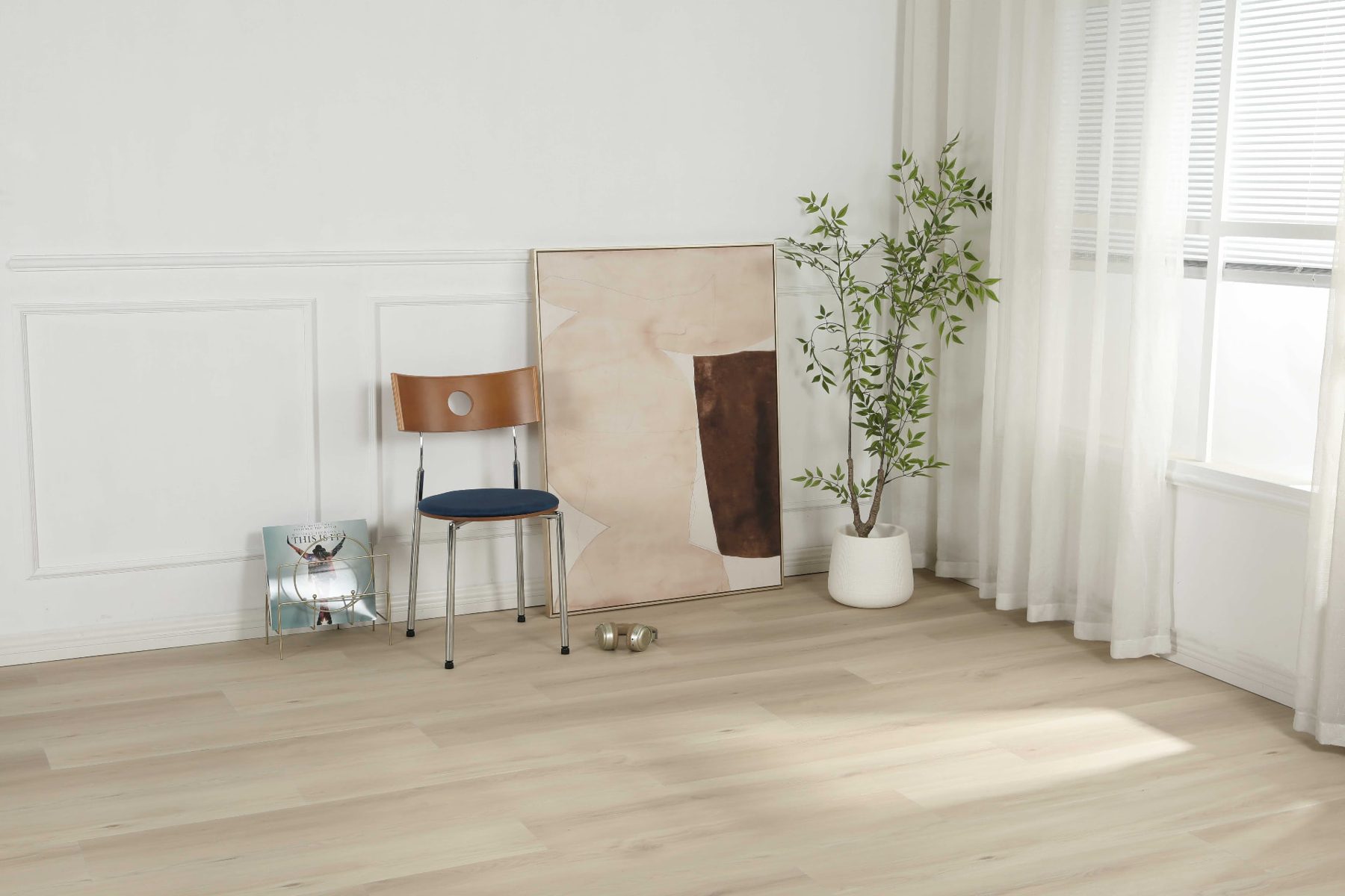 Click vinyl in a bright interior